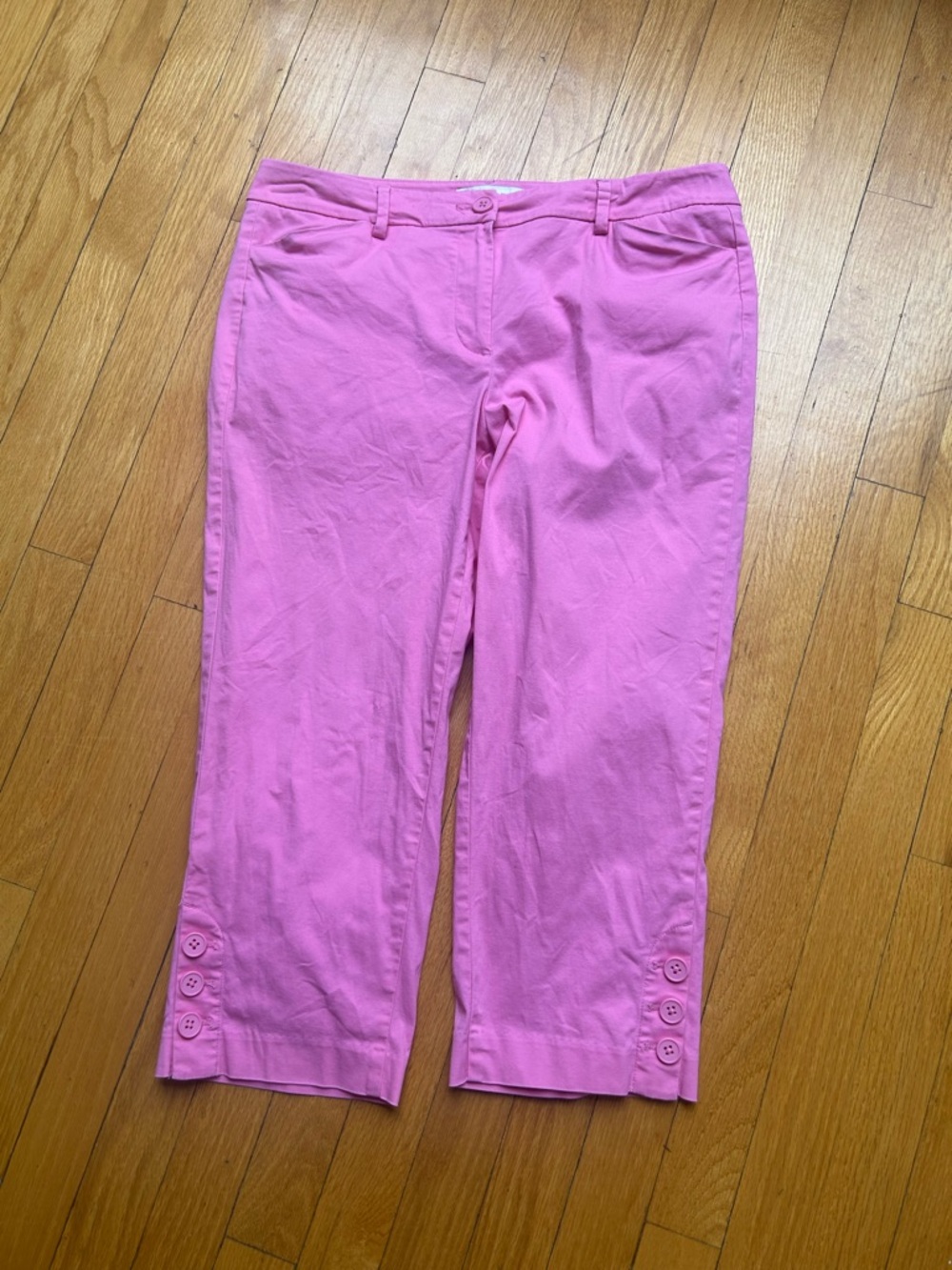 Talbots Petite Bright Pink Cropped Pants